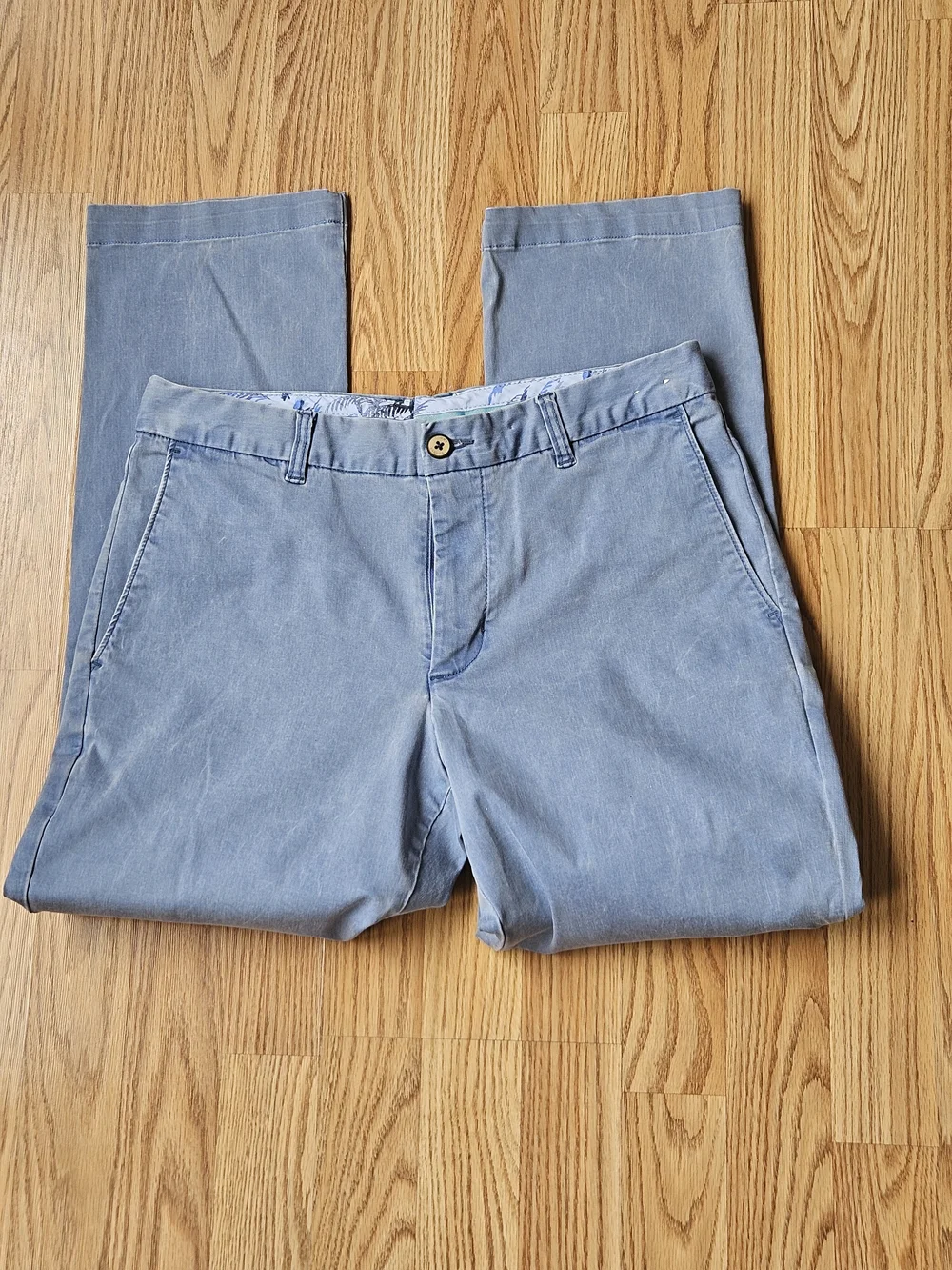​Tommy Bahama Boracay Island Chino Pants - Dusty Blue Stretch Cotton/Tencel - Picture 9 of 16